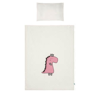 6-dielne posteľné obliečky Belisima Dino 3D 100/135 smotanovo-ružové