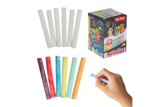 Kriedy tabuľové 36 ks biele + farebné 8 cm 24 m+