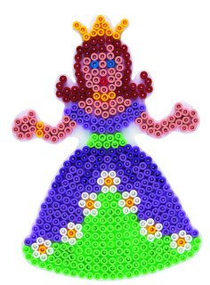 Podložka na zažehľovacie korálky Hama Princezná MIDI