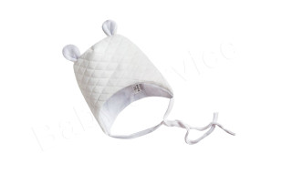 Čiapočka na zaväzovanie thermo biela Baby Service