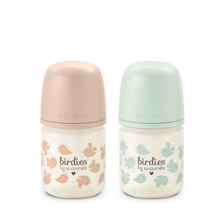 Fľaša sklenená Birdies 120 ml fyziologická SX Pro 0+ XS Suavinex