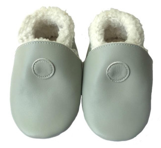 Kožené capáčky Barefoot Zimné Šedé Hopi Hop