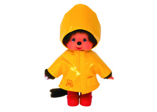 Monchhichi Mončiči chlapec v žltej pláštenke 20 cm