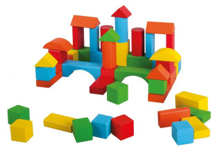 Kocky stavebnice drevo 50 ks Detoa