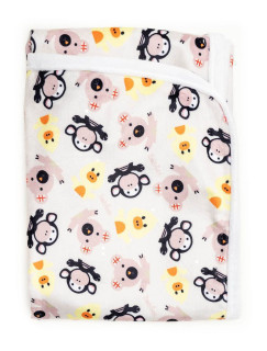 Nepremokavá deka extra jemná univerzálna - Zvieratká 150 x 150 cm Bobánok