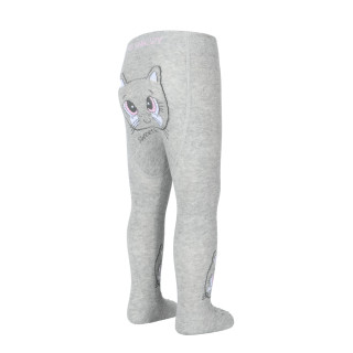 Pančucháče s protišmykom 3x ABS veľ. 92/98 sivé s mačičkou Be Snazzy