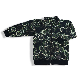 Mikina na zips Motokros - čierna Esito