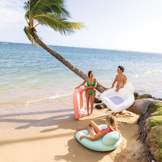 Lehátko kreslo nafukovacie s úchytmi 114x107 cm