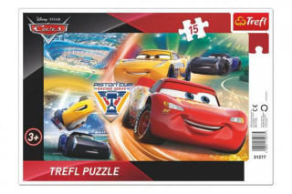 Puzzle doskové Cars/Boj o víťazstve 15 dielikov
