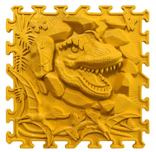 Masážna ortopedická podložka T-Rex Dino tvrdá - Žltá