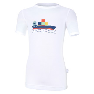 Tričko tenké KR obrázok Outlast® UV 50+ biela/loď