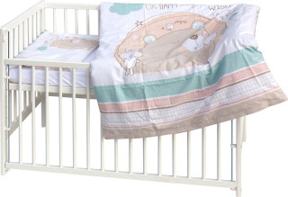 Detská postieľka s kompletnou výbavou Scarlett 120 x 60 cm - Eri