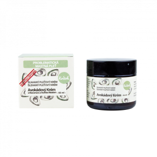Nočný Krém na mastnú/problematickú pleť Avokádový krém 60 ml Kvitok