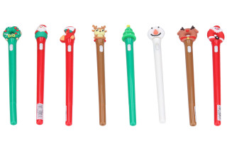 Gélové pero s ozdobou so svetlom Vianoce