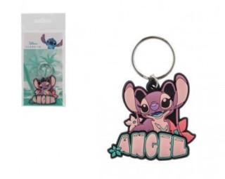 Prívesok na kľúče Lilo & Stitch gumový 5 cm s nápisom Angel