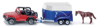 Terénne vozidlo s prívesom a koňom Siku Blister