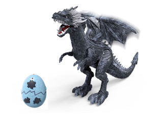 Ľadový drak dymiaci s efektmi RC na diaľkové ovládanie 56 cm