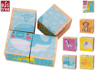 Big Tree kocky drevené 4 ks zvieratká