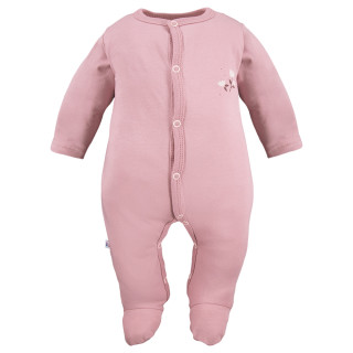 Dojčenský overal Petite kvetinky ružový Eevi