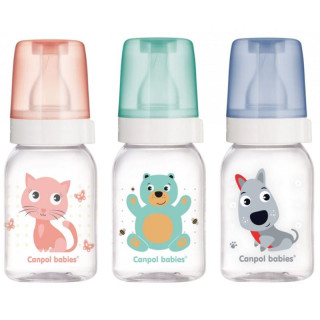 Canpol babies Fľaša s potlačou CUTE ANIMALS 120 ml