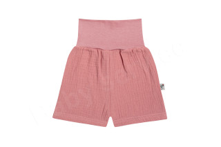 Dojčenské kraťasy mušelín ružová - Baby Service Veľ. 68