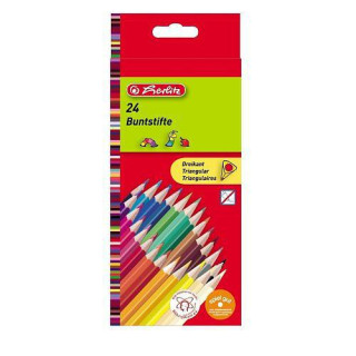 Herlitz - Pastelky trojhranné 24 farieb