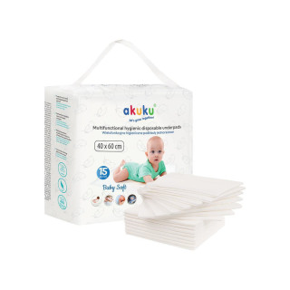 Jednorazové hygienické podložky Akuku Baby Soft 40x60 cm 15ks
