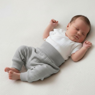 Dojčenské nohavice - buggy mušelín šedá Baby Service