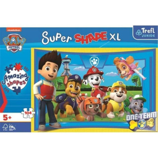 Puzzle 104 XL Super Shape Priatelia šteniat Tlapková patrola Trefl