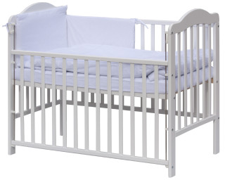 Detská postieľka s kompletnou výbavou Scarlett 120 x 60 cm - Nechtík - biela