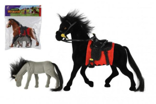 Kôň fliška 23 cm so sedlom so žriebäťom