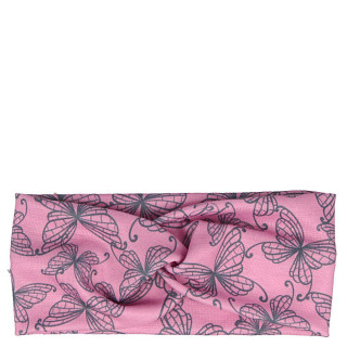 Bavlnená čelenka Motýľ Ružová RDX