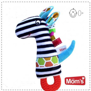 Edukačná hračka s pískatkom, hryzátkom Zebra Hencz Toys