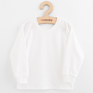 Detské bavlnené tričko s dlhým rukávom New Baby Kindergarten biele