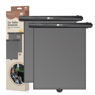 Slnečná clona roleta, 2 ks, čierna Sipo