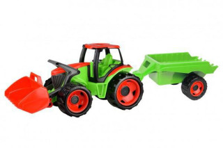 Traktor s lyžicou Giga Trucks s vlekom plast 62 cm