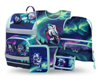 Set 5 Zippy Plus Aurora: aktovka, peračník, vrecko, zástera, peňaženka GRS Baagl