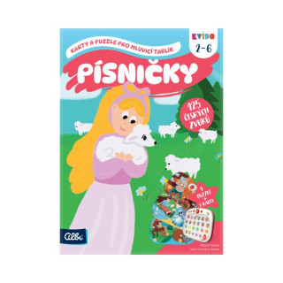 Kvído Karty a puzzle pre hovoriaci tabuľ: Pesničky Albi