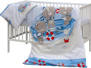 Detská postieľka s kompletnou výbavou, 120 x 60 cm, Raty Scarlett