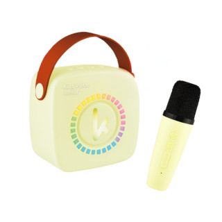 Bluetooth mini karaoke set s mikrofónom a reproduktorom Yellow