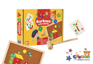 Korková zatĺkačka CREATED drevo s doplnkami