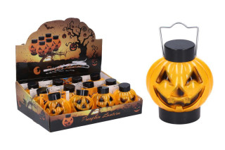 Dekorácia Halloween tekvica 8 x 7 cm svietiaca