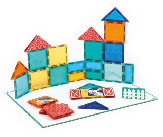 Magnetická stavebnica s tabuľou Farma 27 ks Ľudí