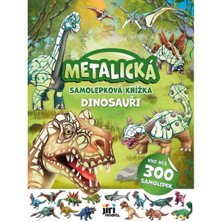 Metalická samolepková knižka Dinosaury