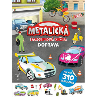 Metalická samolepková knižka Doprava