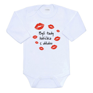 Detské body s potlačou New Baby Boli tu babička s dedom