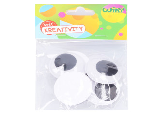 Oči pohyblivé samolepiace 4 cm - 8 ks