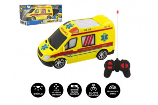 Auto RC ambulancia plast 20 cm na diaľkové ovládanie