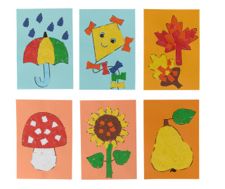 Kreatívna súprava Prvé nalepovacie jesenné obrázky Haba