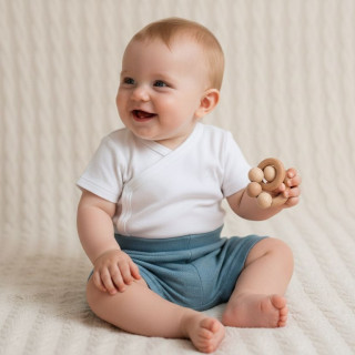 Kraťasy vzor obdĺžniky modrá Baby Service